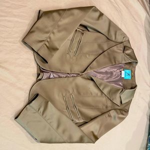 Sz 10 Marciano, gold/champagne colored, satin blazer.